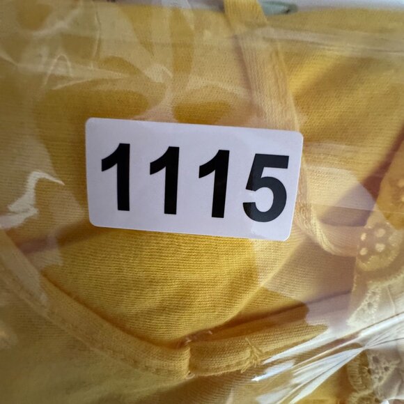 Arizona Henley Tank Top Womens Size XL Empire‎ Waist Smocked Lace Eyelet Y2K Vtg - Picture 7 of 7